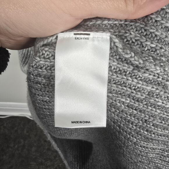 Express Sweater Dress Womens XL Gray Knit Sleeveless Mock Neck Midi Minimalist - Picture 6 of 10